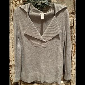 Gray angora sweater